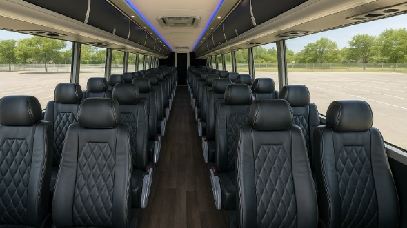 anderson 50 passenger charter bus inside