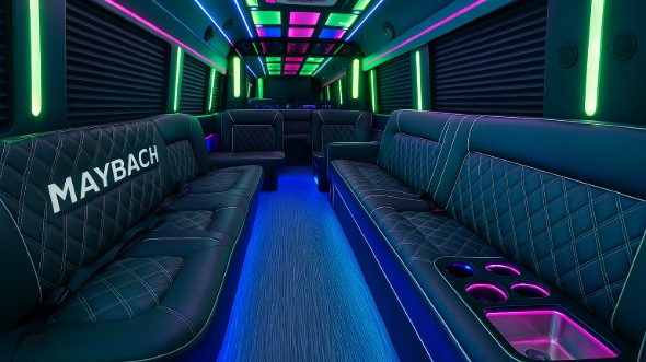anderson party bus rental interior